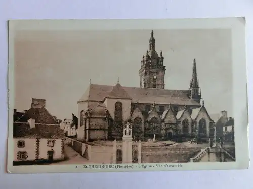 Alte AK Saint Thegonnec L’Eglise Vue d’ensemble [aM465]