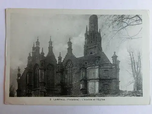 Alte AK Lampaul Finistere L’Abside et l’Eglise [aM466]