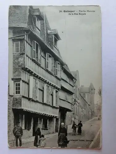 Alte AK Quimper Vieilles Maisons de la Rue Royale [aM468]