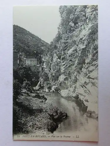 Alte AK Pont en Royans Vue sur la Bourne [aM525]