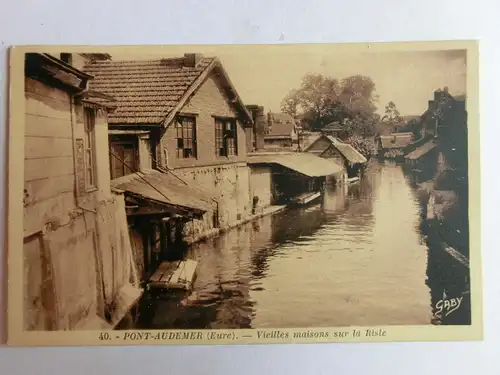 Alte AK Pont Audemer Vieilles Maisons sur la Risle [aM528]
