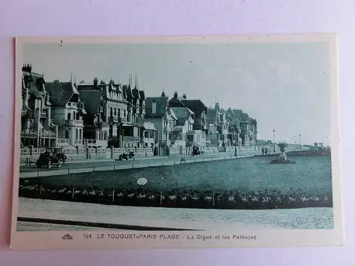 Alte AK Le Touquet Paris Plage La Dique et les Pelouses [aM534]