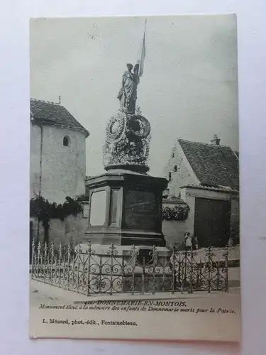 Alte AK Donnemarie en Montois Monument um 1900 [aM551]