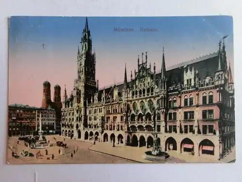 Alte AK München Rathaus um 1920 [aW54]
