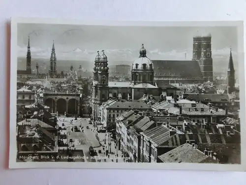 Alte AK München Blick v. d. Ludwigskirche [aW66]