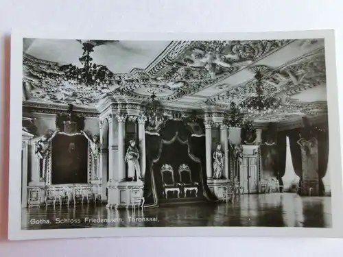 Alte AK Gotha Schloß Friedenstein Thronsaal [aW67]