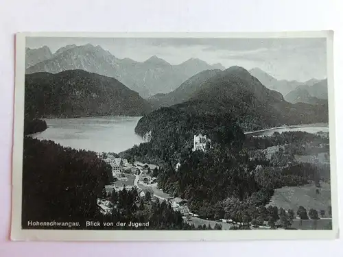 Alte AK Hohenschwangau Blick v. d. Jugend [aW76]