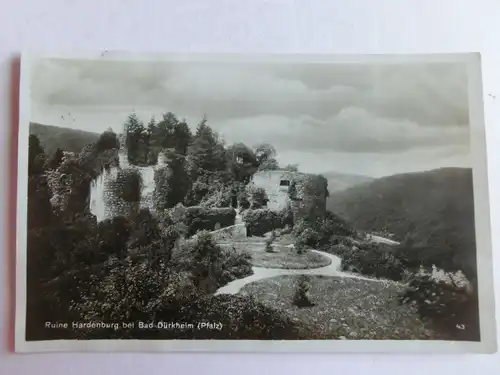 Alte AK Bad Dürkheim Ruine Hardenberg [aW89]