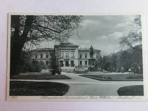 Alte AK Kiel Schlossgarten mit Universität 1929 [aW95]