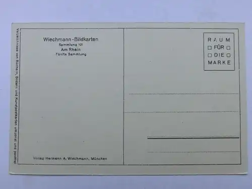 Alte AK Wiechmann Bildkarten Am Rhein Bacharach [aW105]