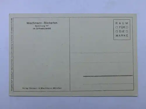 Alte AK Wiechmann Bildkarten Im Schwarzwald Reichenbachtal [aW110]