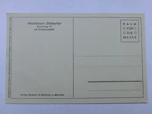 Alte AK Wiechmann Bildkarten Im Schwarzwald Wiesental [aW113]