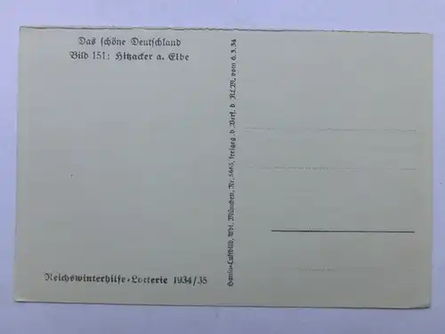 Alte AK Hitzacker Elbe Reichswinterhilfe Lotterie 1934/35 [aW115]