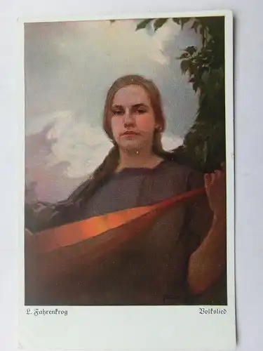 Alte AK Künstlerkarte L. Fahrenkrog Volkslied [aW121]