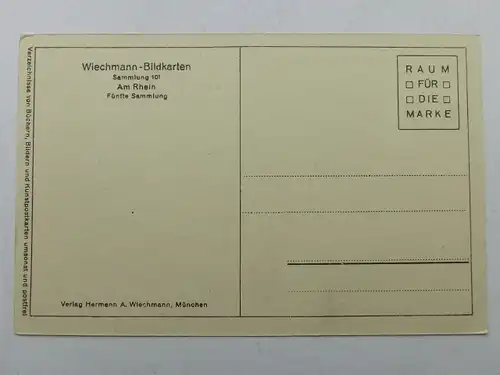 Alte AK Wiechmann Bildkarten Am Rhein Pfalz Gutenfels [aW122]