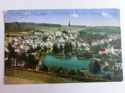 Alte AK Bad Elster von der Alberthöhe 1917 [aW256]