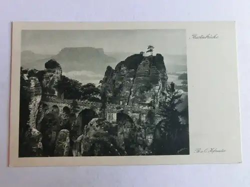 Alte AK Basteibrücke Th. u. O. Hofmeister Wiechmann [aW292]