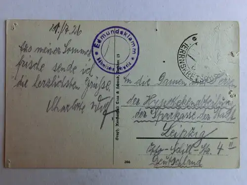 Alte AK Böhmische Schweiz Edmundsklamm Wasserfall [aW300]