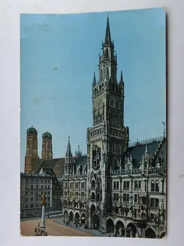 Alte AK München Rathaus um 1920 [aW378]