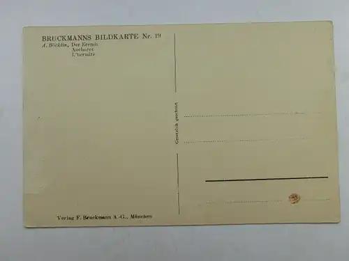 Alte AK Künstlerkarte A. Böcklin Der Eremit [aW386]