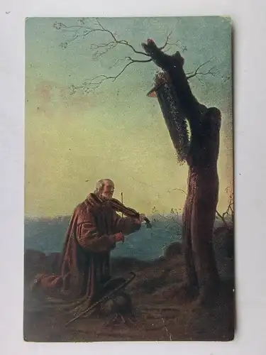 Alte AK Künstlerkarte Ave Maria Geige Violine [aW503]