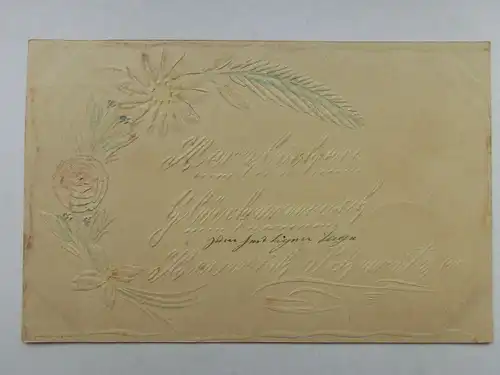 Alte AK Prägekarte Grußkarte 1903 [aW547]