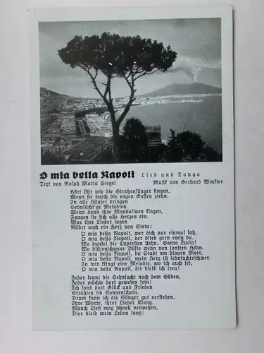 Alte AK Liedkarte O mia bella Napoli [aW554]