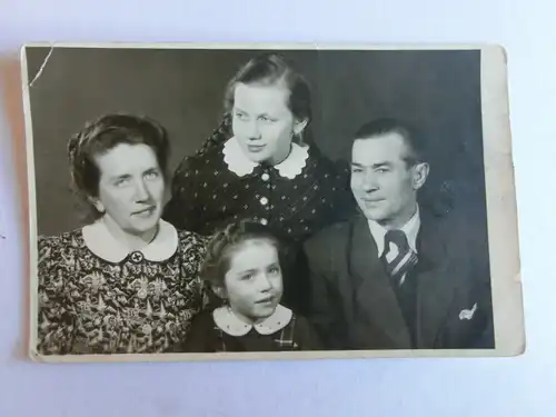 Alte AK Foto Familie Stempel Seehausen ??? [D878]