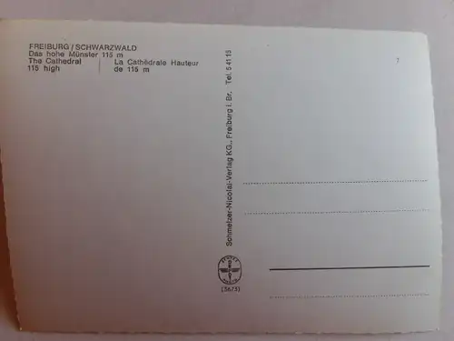 Alte AK Freiburg Breisgau Münster Schwarzwald [D447]