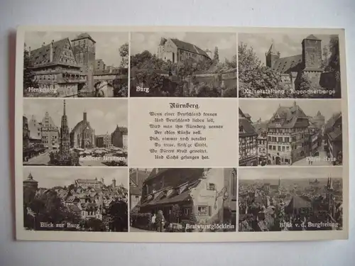 Alte AK Nürnberg Mehrbildkarte  [D117]