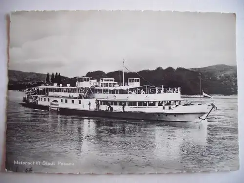 Alte AK Donau Passau Motorschiff Passau [D155]