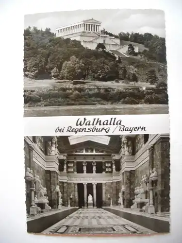 Alte AK Walhalla bei Regensburg Mehrbildkarte [D192]