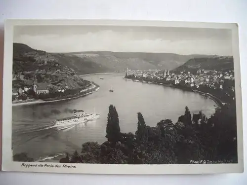 Alte AK Boppard Rhein Schiff Schifffahrt [D254]