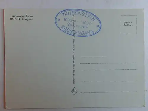 Alte AK Spitzingsee Taubensteinbahn [D525]