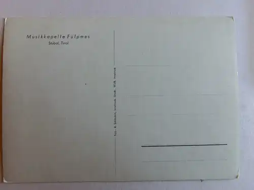 Alte AK Fulpmes Stubai Tirol Musikkapelle Blasmusik [D529]