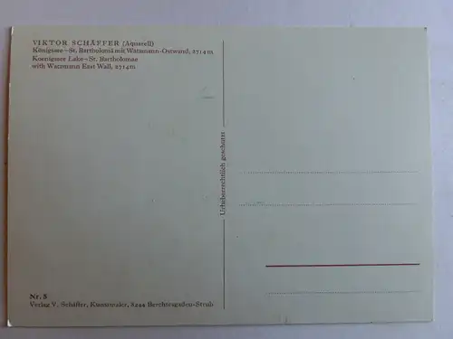 Alte AK Gemäldekarte Viktor Schäfer Berchtesgaden  [D547]