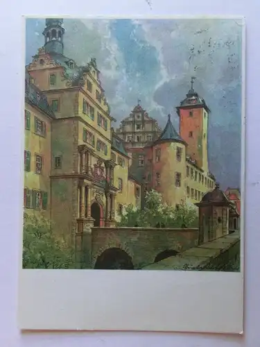 Alte AK Gemäldekarte Gustav Lüttgens Bad Mergentheim [D548]