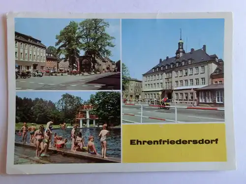 Alte AK Ehrenfriedersdorf Schwimmbad Freibad … [D553]