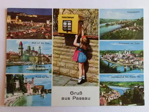 Alte AK Passau Mehrbildkarte [D625]