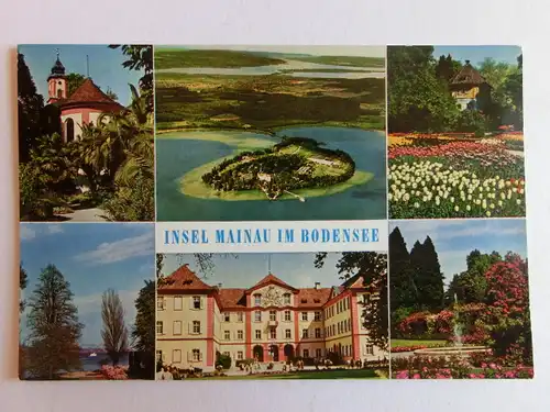 Alte AK Bodensee Insel Mainau Mehrbildkarte [D631]