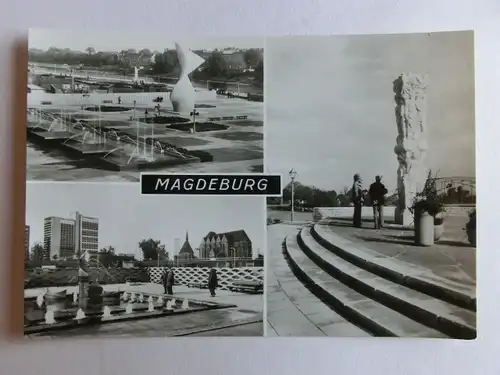 Alte AK Magdeburg Promenade der Völkerfreundschaft [aA668]
