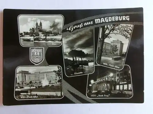 Alte AK Magdeburg Mehrbildkarte [aA692]