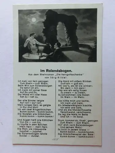 Alte AK Rolandsbogen Text „Im Rolandsbogen“ Remagen [D1050]