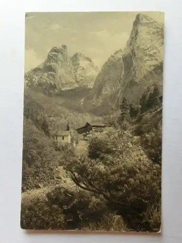 Alte AK Kufstein Hinterbärnbad Unterkunftshaus 1926 [D1059]