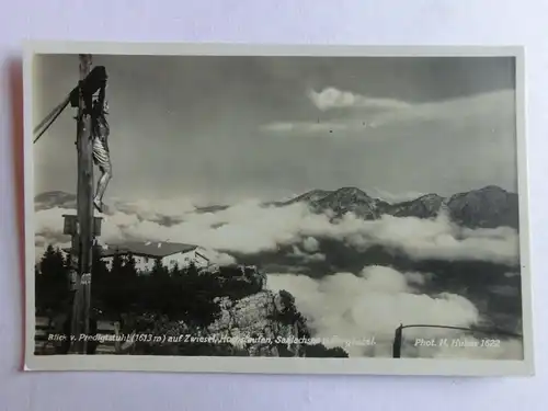 Alte AK Blick vom Predigtstuhl auf Zwiesel Hochstaufen … [D1071]