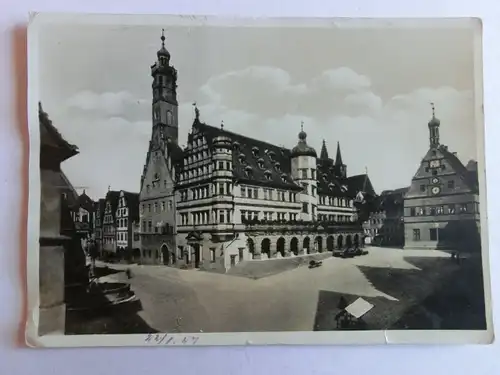 Alte AK Rothenburg Tauber Rathaus [D978]