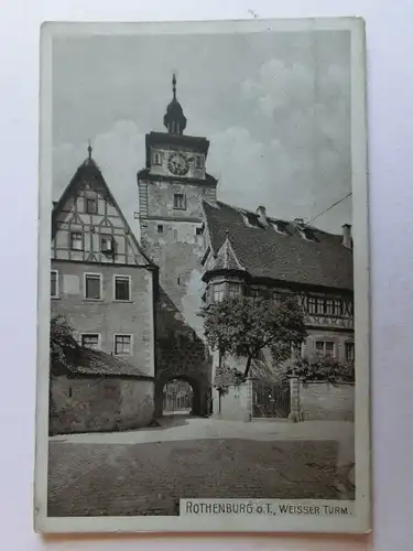 Alte AK Rothenburg Weißer Turm [D985]
