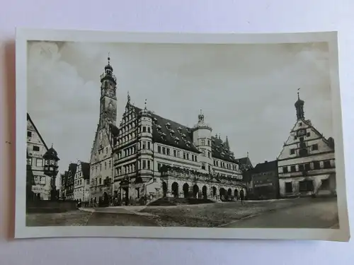 Alte AK Rothenburg Tauber Rathaus [D992]