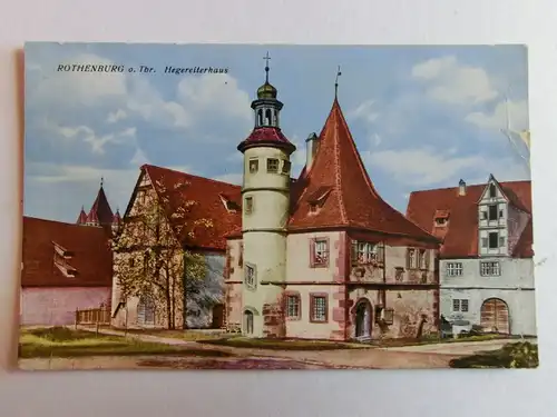 Alte AK Rothenburg Hegereiterhaus (mit Einriss)[D993]