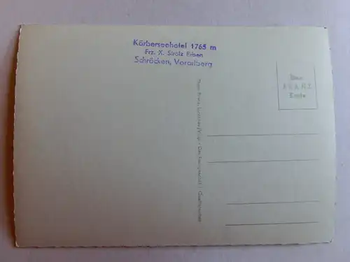 Alte AK Schröcken Vorarlberg Körbersee [D444]